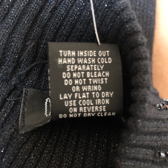 OBJECTS DART’ sz S black knit beaded NWT - Picture 6 of 6